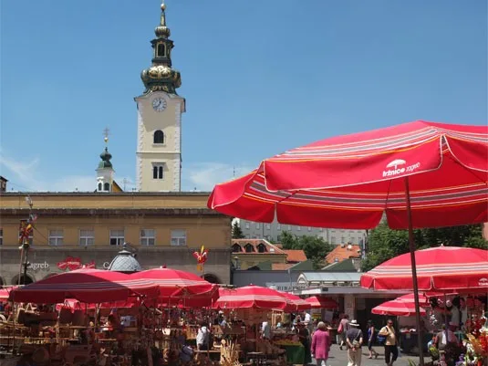 Dolac центральный рынок Загреба